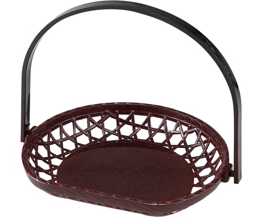 福井クラフト 6寸 半月手提篭 新溜 51030945 1個（ご注文単位1個）【直送品】