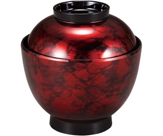 福井クラフト 耐熱3.5寸 玉子椀 ワイン刷毛八雲内黒 30044890 1個（ご注文単位1個）【直送品】