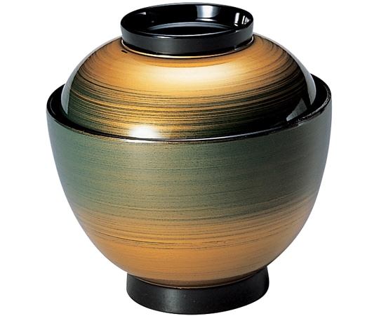 福井クラフト 耐熱3.5寸 玉子椀 金/グリーンカスミ 内黒 32600490 1個（ご注文単位1個）【直送品】