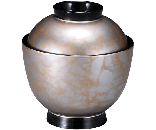 福井クラフト 耐熱3.5寸 玉子椀 金銀八雲 内黒 31006340 1個（ご注文単位1個）【直送品】