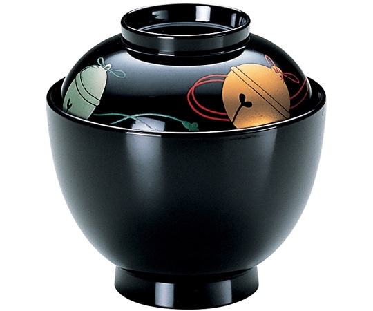 福井クラフト 耐熱3.5寸 玉子椀 黒/鈴 内黒 36501220 1個（ご注文単位1個）【直送品】