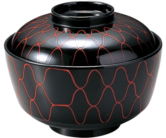 福井クラフト 松川椀 黒アミメ 12024550 1個（ご注文単位1個）【直送品】