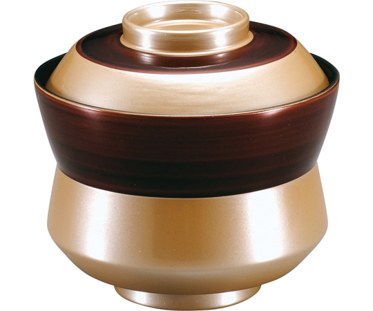 福井クラフト 耐熱杵型吸物椀 銀透きべっ甲帯 内黒 12033930 1個（ご注文単位1個）【直送品】