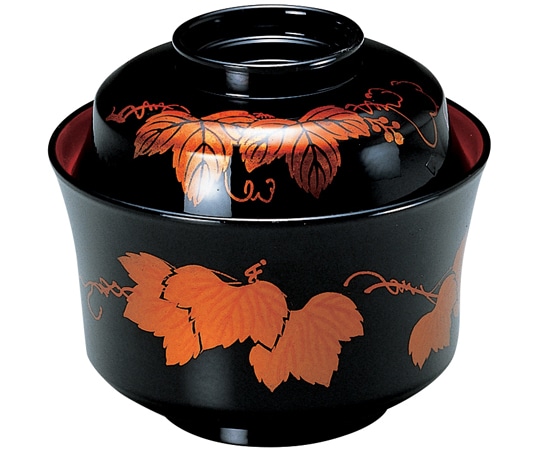 福井クラフト 耐熱3.6寸 天竜寺椀 一分溜ツタ 内朱 33601150 1個（ご注文単位1個）【直送品】