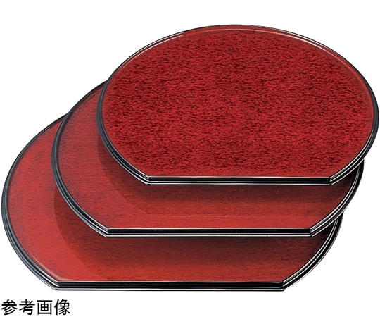 福井クラフト 尺1 半月両面盆 後藤塗毘沙SL/裏布目黒天朱 15234035 1個（ご注文単位1個）【直送品】