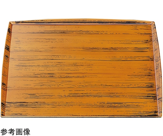 福井クラフト 尺0 角わたらせ盆 柿刷毛目弱SL 17413360 1個（ご注文単位1個）【直送品】