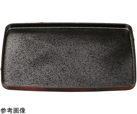 福井クラフト 尺4 長角竹型盆 すす竹/内黒SL 50412560 1個（ご注文単位1個）【直送品】