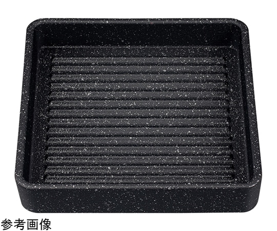 福井クラフト 24cm 正角肉皿 黒石目調 62164490 1個(ご注文単位1個)【直送品】