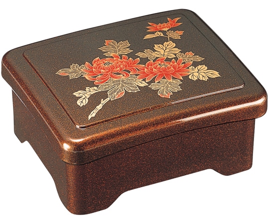 福井クラフト 光月丼重 梨子地菊(蓋親) 42011820 1個（ご注文単位1個）【直送品】