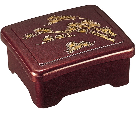 福井クラフト 耐熱福丸丼重 /内隅丸深溜パール松内朱(蓋親) 45151900 1個（ご注文単位1個）【直送品】