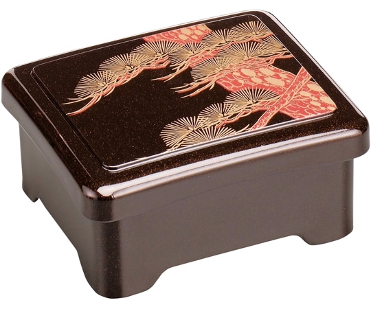 福井クラフト 耐熱福丸丼重 /内隅丸深梨地老松内朱(蓋親) 45151930 1個（ご注文単位1個）【直送品】