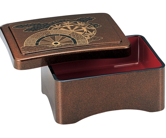 福井クラフト 殿方丼重 梨地御所車内朱(蓋親) 45151300 1個（ご注文単位1個）【直送品】