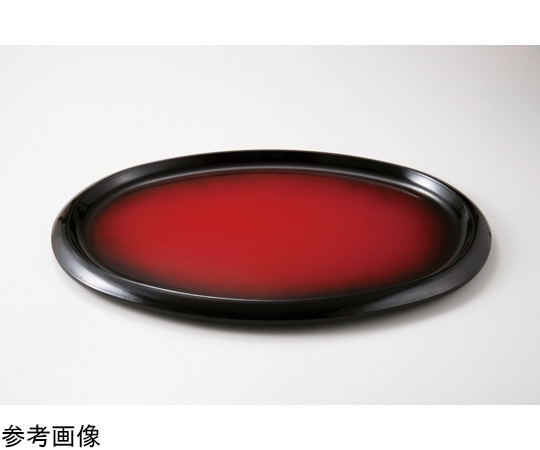 福井クラフト 尺8 宴小判盛皿 朱黒ぼかしSH塗 55203190 1個（ご注文単位1個）【直送品】