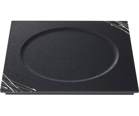 福井クラフト 8.5寸 玄武盛皿 黒クリタタキ 白乱糸 55204890 1個（ご注文単位1個）【直送品】