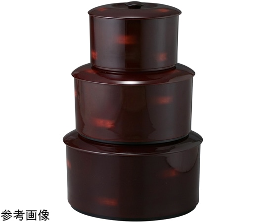 福井クラフト 3人用 室町飯器 溜曙(内黒)(蓋親) 45000330 1個（ご注文単位1個）【直送品】