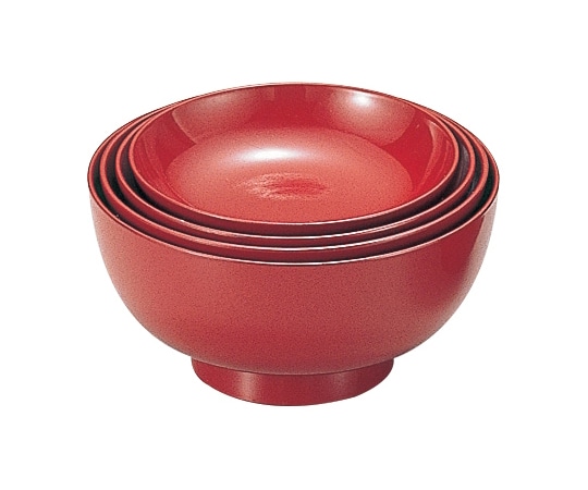 福井クラフト 四ツ椀(蓋親)朱2度塗(飯・汁) 35051110 1個（ご注文単位1個）【直送品】