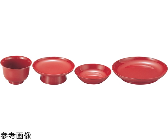 福井クラフト 4.2寸 木皿 朱2度塗 35051160 1個（ご注文単位1個）【直送品】