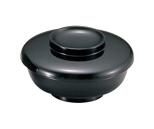 福井クラフト 平椀(蓋親)黒2度塗り 35051250 1個（ご注文単位1個）【直送品】