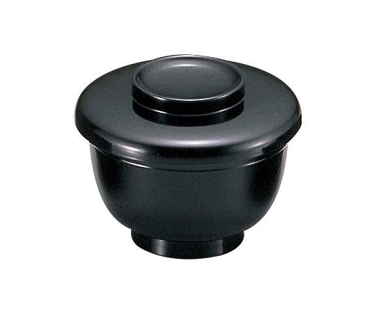 福井クラフト 坪椀(蓋親)黒2度塗 35051260 1個（ご注文単位1個）【直送品】