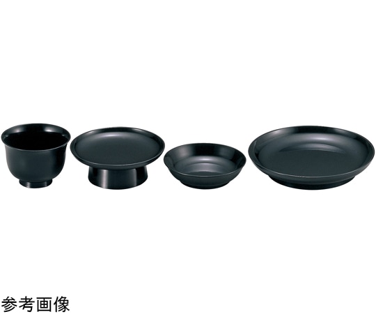 福井クラフト 4.2寸 木皿 黒2度塗 35051290 1個（ご注文単位1個）【直送品】