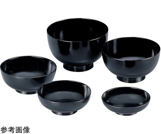 福井クラフト 4.3寸 入子椀 黒2度塗 35051320 1個（ご注文単位1個）【直送品】