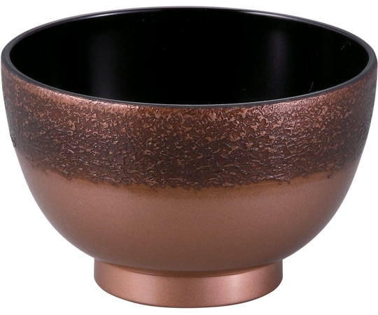 福井クラフト TA 3.5無地汁椀 絞り墨入れ銅内黒 33502340 1個（ご注文単位1個）【直送品】