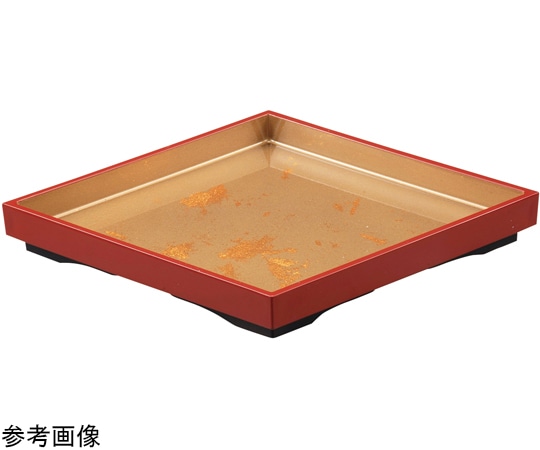 福井クラフト 45.5cm 菱形盛込器 朱金箔チラシ(裏黒) 50023405 1個（ご注文単位1個）【直送品】