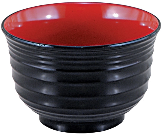 福井クラフト TA流泉汁椀 黒内朱 31001140 1個（ご注文単位1個）【直送品】