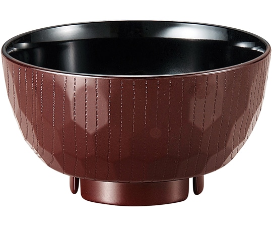 福井クラフト 耐熱ピース亀甲汁椀 新溜内黒 30004161 1個（ご注文単位1個）【直送品】