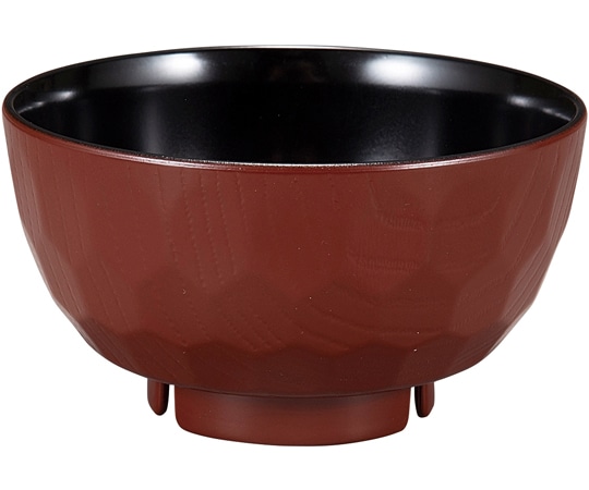 福井クラフト 耐熱ピース亀甲汁椀 吟朱内黒 30044270 1個（ご注文単位1個）【直送品】