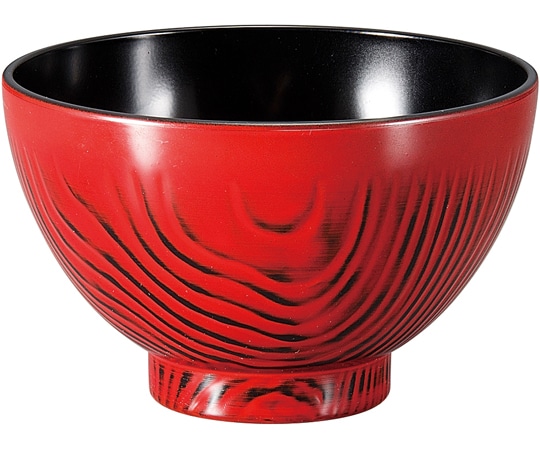 福井クラフト 4寸 栗木目椀 根来内黒 30001030 1個（ご注文単位1個）【直送品】