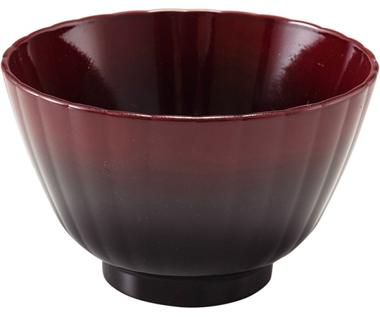 福井クラフト φ114菊汁椀 朱ぼかし 33710090 1個（ご注文単位1個）【直送品】