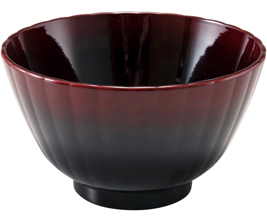 福井クラフト φ133フラワーお好み椀 朱ぼかし 83320120 1個（ご注文単位1個）【直送品】