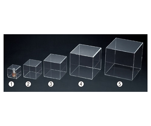 ストア・エキスプレス アクリル4面ボックス 透明 25cm角 61-810-23-4 1個（ご注文単位1個）【直送品】