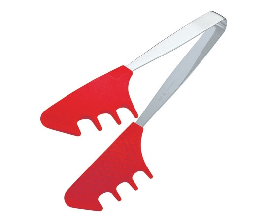 田辺金具 炒めものトング レッド(やきそばトング)  1個（ご注文単位1個）【直送品】