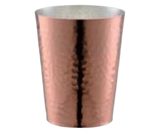 田辺金具 華ロックグラス槌目180ml銅ミラー  1個（ご注文単位1個）【直送品】