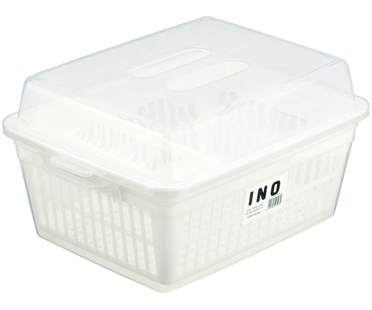 イノマタ化学 クリアーフ-ド付水切セットM型 クリアーホワイト #50 1個（ご注文単位1個）【直送品】