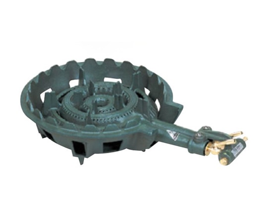 タチバナ製作所 鋳物コンロ(LPガス)種火なし 二重・羽根付 495×330×120mm TS-210H 二重・羽根付(種火なし) 1個（ご注文単位1個）【直送品】