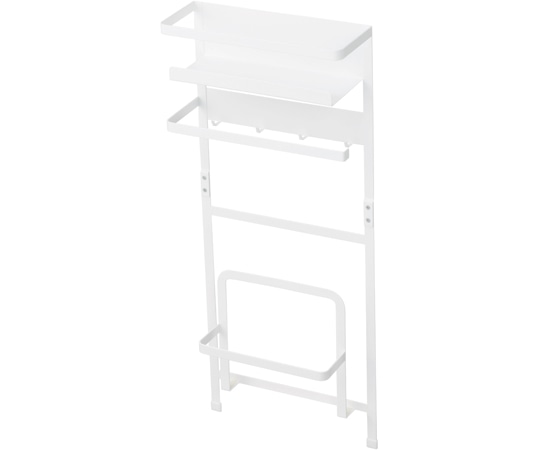 山崎実業 洗濯機横マグネット収納ラック プレート ホワイト 3309 1個(ご注文単位1個)【直送品】