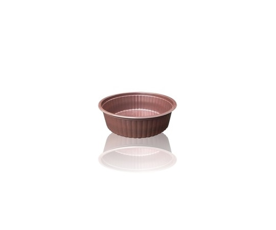 中央化学 惣菜容器 BAKEQ 128φ-350cc 茶 本体 900枚 757138 1ケース(ご注文単位1ケース)【直送品】