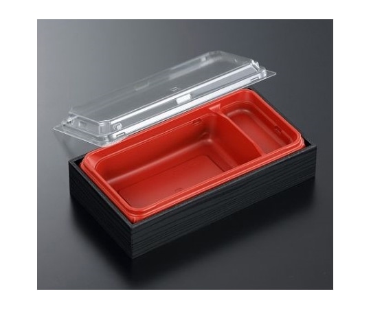 中央化学 折箱 CWAT 302 赤-黒部(ボ)本体・蓋セット 240枚 264358 1ケース(ご注文単位1ケース)【直送品】