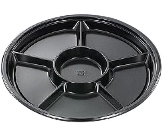 中央化学 オードブル容器 HSPD 丸32-6 BK 身 10枚入 84269 1袋(ご注文単位1袋)【直送品】