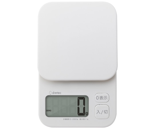 ドリテック デジタルスケール｢トルテ｣ 2kg ホワイト KS-732WT 1台（ご注文単位1台）【直送品】