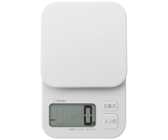 ドリテック デジタルスケール｢トルテ｣ 3kg ホワイト KS-832WT 1台（ご注文単位1台）【直送品】