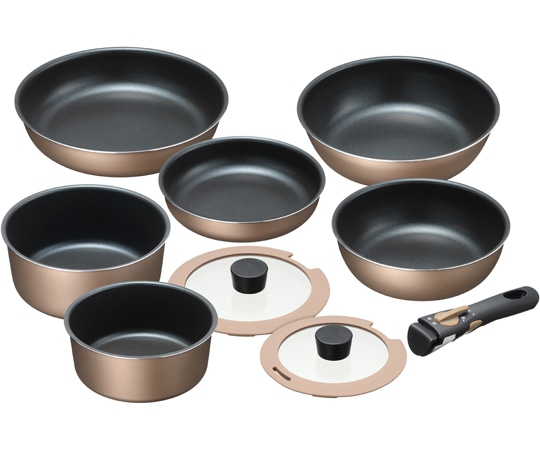 和平フレイズ ブラナーノⅡ IH対応着脱ハンドル鍋6点セット MB-2442 1セット（ご注文単位1セット）【直送品】