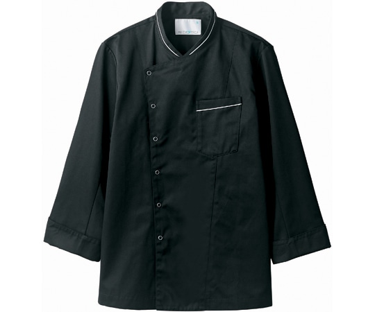 住商モンブラン コックコート 兼用 長袖 黒/グレー L 6-1063 L 1枚（ご注文単位1枚）【直送品】