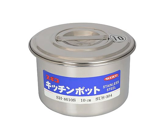 スギコ産業 18-8 目盛付浅型キッチンポット 0.5L SH-4610S 1個（ご注文単位1個）【直送品】