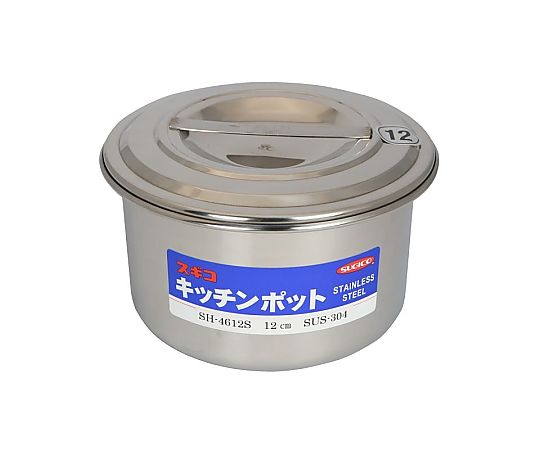 スギコ産業 18-8 目盛付浅型キッチンポット 0.9L SH-4612S 1個（ご注文単位1個）【直送品】