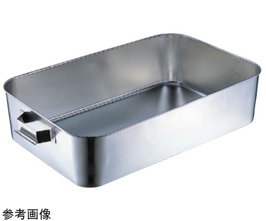 スギコ産業 18-8 給食バット 固定ハンドル H120mm 約23L SK-6038-5K 1個（ご注文単位1個）【直送品】