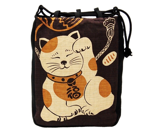 ヤマコー 厄除け粋柄 信玄袋 招き猫 88575 1枚（ご注文単位1枚）【直送品】